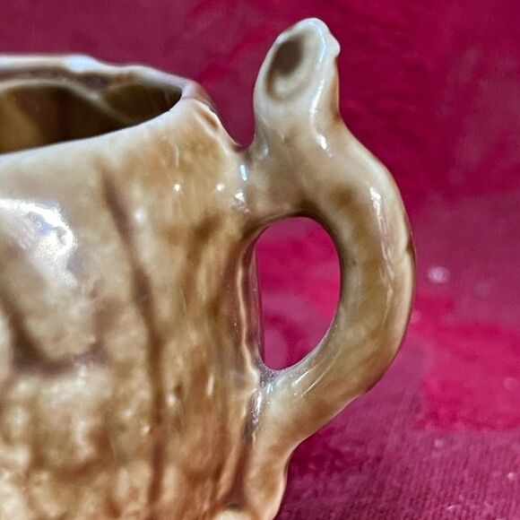 Antique RARE “Tree Trunk” Look Porcelain Demitasse Teacup and Saucer - Picture 9 of 15